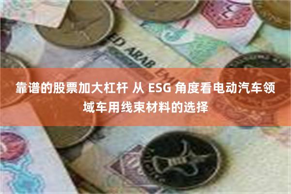 靠谱的股票加大杠杆 从 ESG 角度看电动汽车领域车用线束材料的选择
