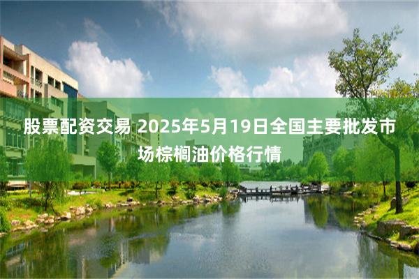 股票配资交易 2025年5月19日全国主要批发市场棕榈油价格行情