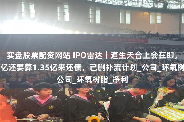 实盘股票配资网站 IPO雷达｜道生天合上会在即，账上超8亿还要募1.35亿来还债，已删补流计划_公司_环氧树脂_净利