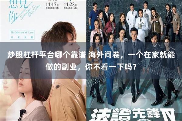 炒股杠杆平台哪个靠谱 海外问卷，一个在家就能做的副业，你不看一下吗？